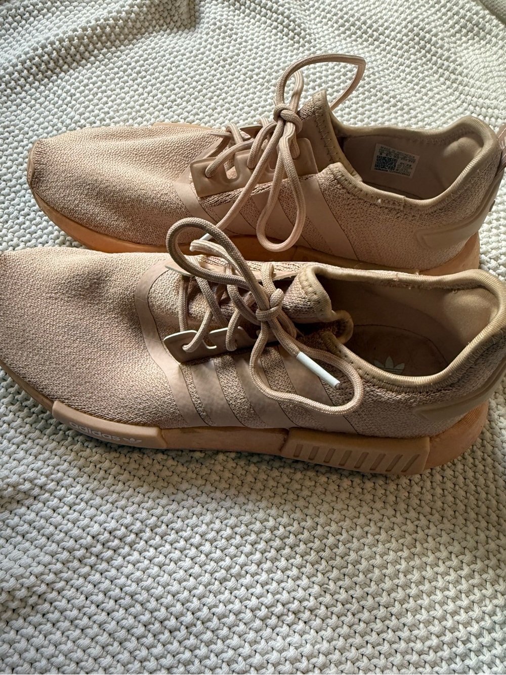 adidas Tan Knit Slip-On Sneakers